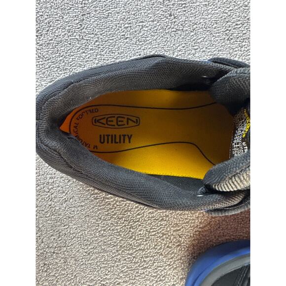 Keen Utility Shoes Steel Toe KonnectFit Work Hiking Black Blue Mens Size 8.5EE - Picture 10 of 11